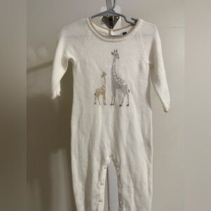 Janie and Jack Giraffe Sweater Romper